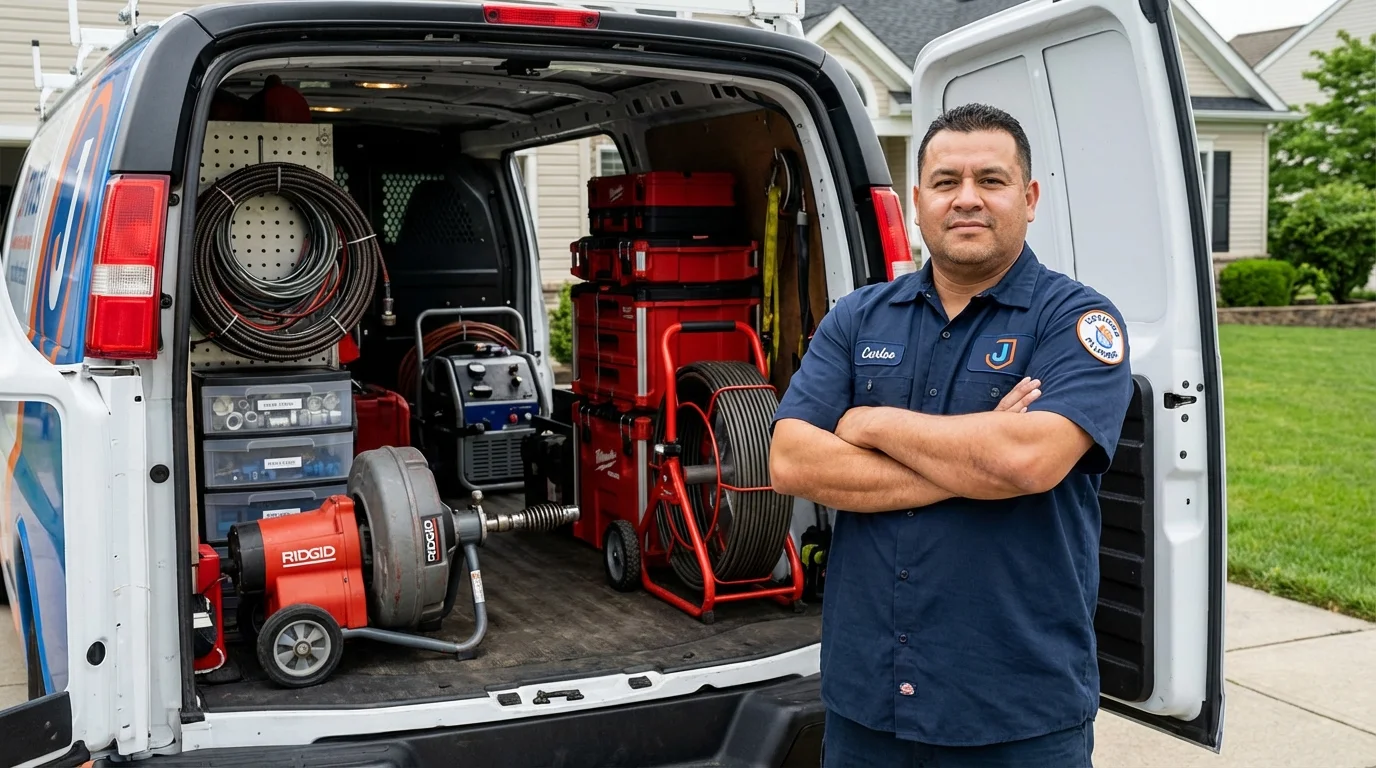 Professional drain cleaning equipment and Johns Plumbing LLC plumber in Shingle Springs