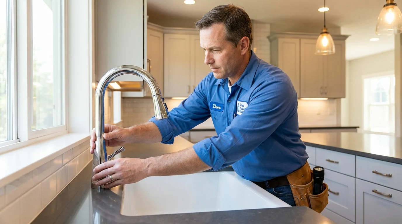 Kitchen faucet installation by Johns Plumbing LLC in Shingle Springs